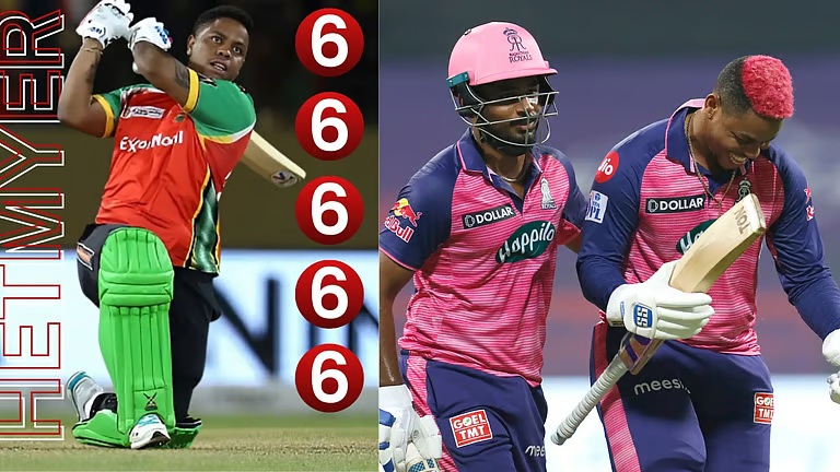 ടി20യിൽ തീക്കാറ്റായി ഹെറ്റ്മെയർ:6, 6, 6, 6, 6