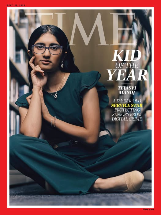 “ടൈം കിഡ് ഓഫ് ദി ഇയർ” 2025;തേജസ്വി മനോജ്