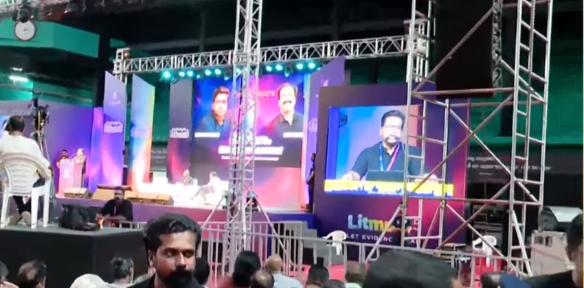 കടവന്ത്ര ഇന്ഡോര് സ്റ്റേഡിയത്തില് പരിപാടിയിലെത്തിയ ആളുടെ കൈയ്യില് തോക്ക്; സംഭവം തസ്ലിമ നസ്റിന് അടക്കം പങ്കെടുക്കാനിരിക്കെ