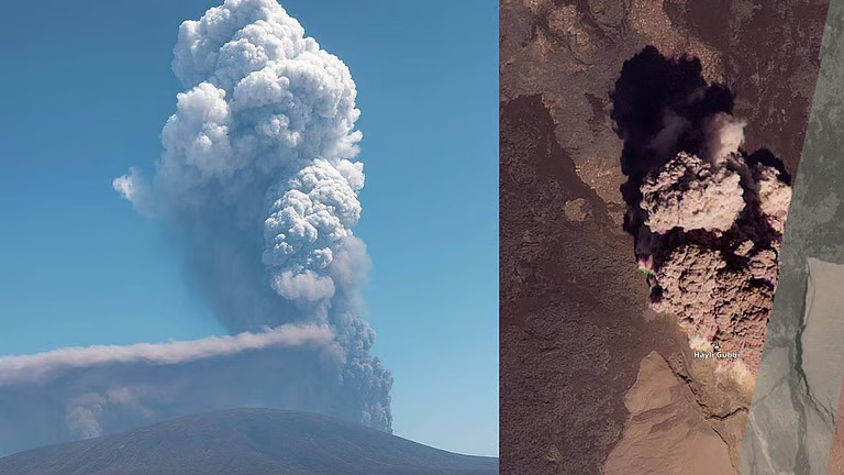 12,000 വര്ഷത്തിനിടെ ആദ്യമായി എത്യോപ്യയിലെ ഹെയ്ലി ഗബ്ബി അഗ്നിപര്വതം പൊട്ടിത്തെറിച്ചു; ഇന്ത്യയിലടക്കം ജാഗ്രതാ നിര്ദേശം