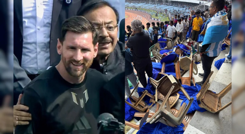 ലിയോണല് മെസിയുടെ കൊല്ക്കത്തയിലെ പരിപാടിക്കിടെ സംഘര്ഷം; സോള്ട്ട് ലേക്ക് സ്റ്റേഡിയത്തില് വന് നാശനഷ്ടം