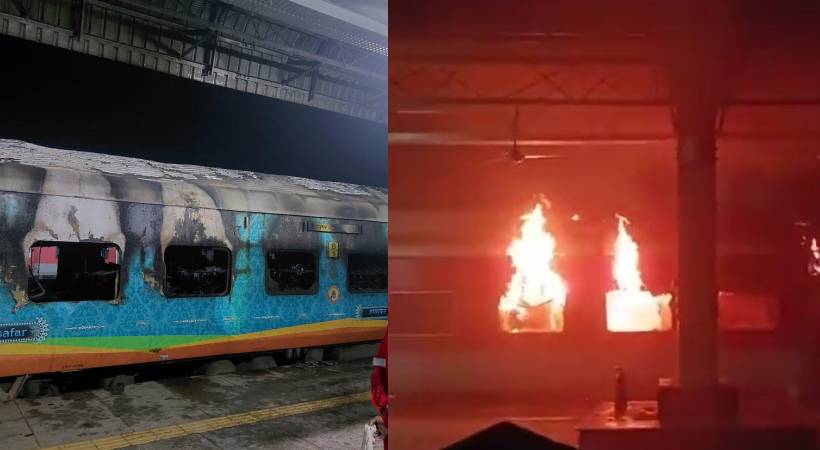 ടാറ്റാനഗർ – എറണാകുളം എക്സ്പ്രസ്സിൽ തീപിടിത്തം; ഒരാൾ മരിച്ചു; രണ്ട് കോച്ചുകൾ പൂർണ്ണമായും കത്തിനശിച്ചു