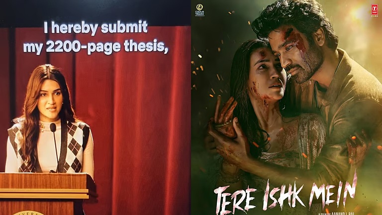 2,200 പേജുള്ള തീസിസ് കണ്ടിട്ടുണ്ടോ? ട്രോളുകളിൽ നിറഞ്ഞ് ‘തേരെ ഇഷ്ക് മേം’