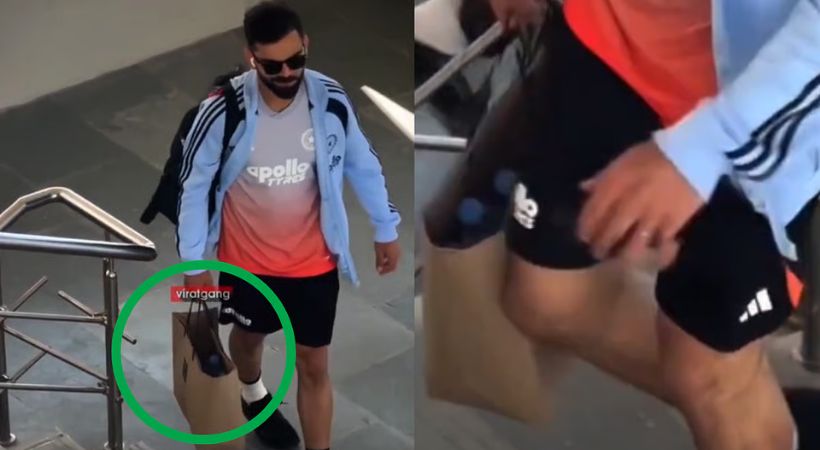 ഷോപ്പറില് നിറയെ വെള്ളക്കുപ്പികളുമായി വിരാട് കോലി; ഇന്ഡോറിലെ ജലമലിനീകരണം ചര്ച്ചയാക്കി സോഷ്യല് മീഡിയ