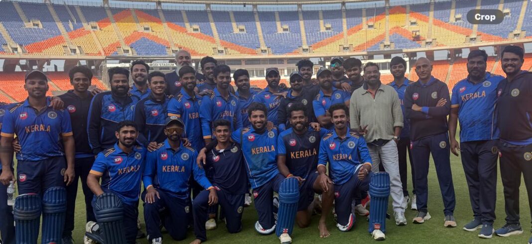 വിജയ് ഹസാരെ ട്രോഫി: വിഷ്ണു വിനോദിന്റെ സെഞ്ച്വറിയുടെ മികവിൽ പോണ്ടിച്ചേരിയെ തകർത്ത് കേരളം