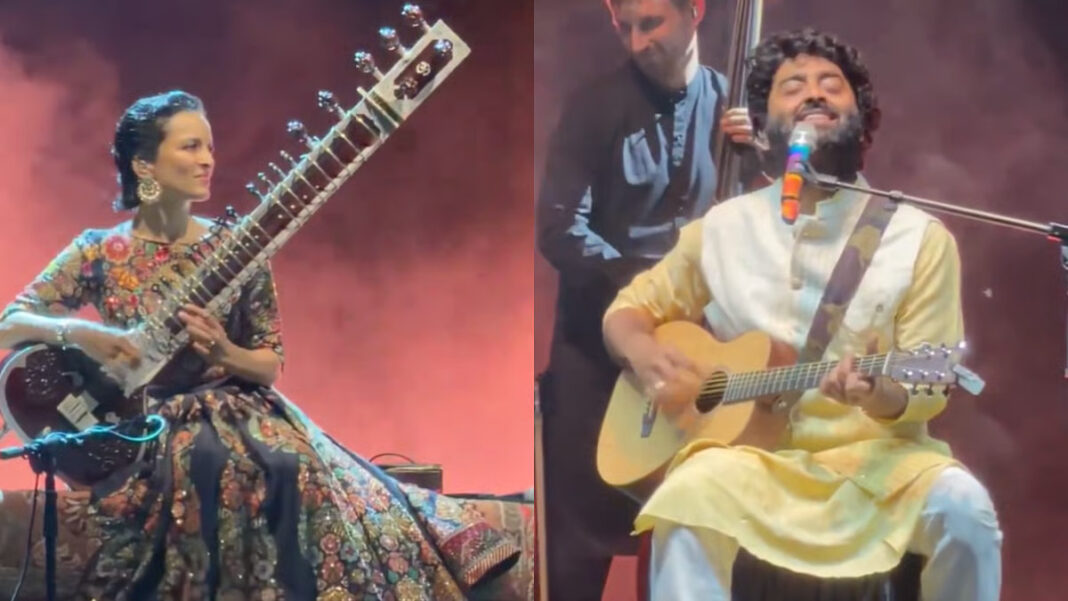 അനുഷ്ക ശങ്കറിന്റെ സിത്താറിനൊപ്പം അരിജിത്തിന്റെ മാന്ത്രിക ശബ്ദം; കയ്യടിച്ച് ആരാധകർ