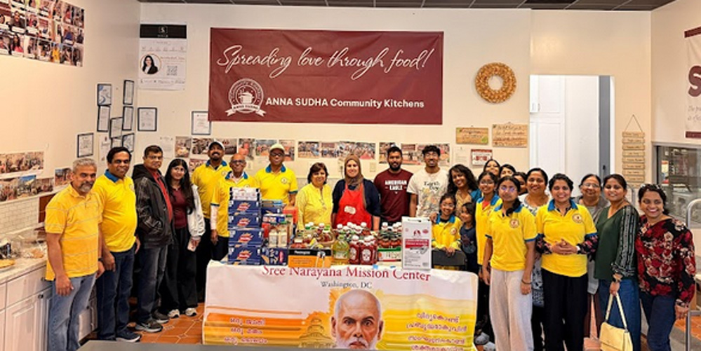 എസ്.എന്.എം.സി വാഷിംഗ്ടൺ ഡി.സി: യുവജനങ്ങളുടെ നേതൃത്വത്തിൽ ഭക്ഷ്യ ശേഖരണ പ്രവർത്തനം ശ്രദ്ധേയമായി