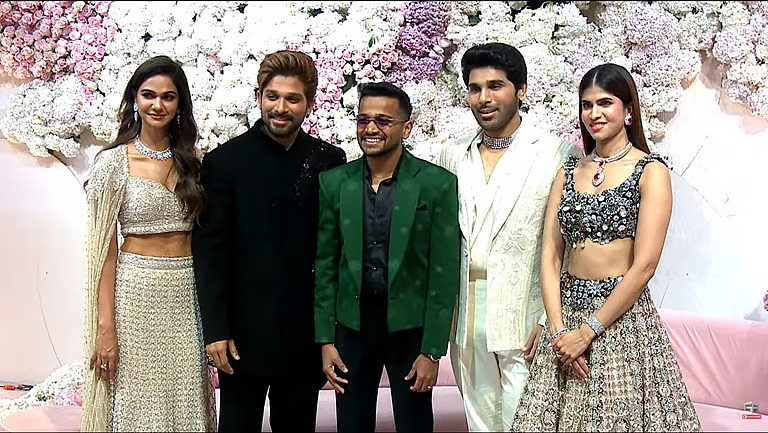 അല്ലു സിരീഷിന്റെ പ്രീ വെഡ്ഡിങ് റിസപ്ഷനിൽ പങ്കെടുത്ത് ബേസിൽ ജോസഫ്; ചിത്രങ്ങൾ