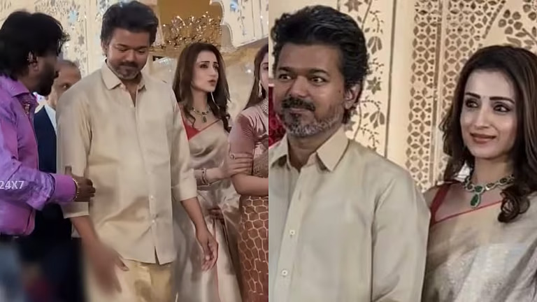 വിവാഹവേദിയിൽ ഒന്നിച്ചെത്തി വിജയ്യും തൃഷയും; ചർച്ചയാക്കി സോഷ്യൽ മീഡിയ