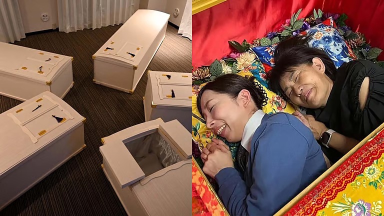 സമ്മർദം കുറയ്ക്കാൻ ‘ശവപ്പെട്ടി ധ്യാനം’; മരണഭയത്തെ പോസിറ്റീവാക്കുന്ന ജപ്പാനിലെ പുതിയ വെൽനസ് ട്രെൻഡ്