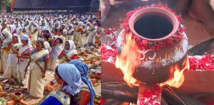 ആറ്റുകാൽ പൊങ്കാല, തലസ്ഥാനം ഭക്തിസാന്ദ്രം; പണ്ടാര അടുപ്പിലേക്ക് അഗ്നി പകർന്നു