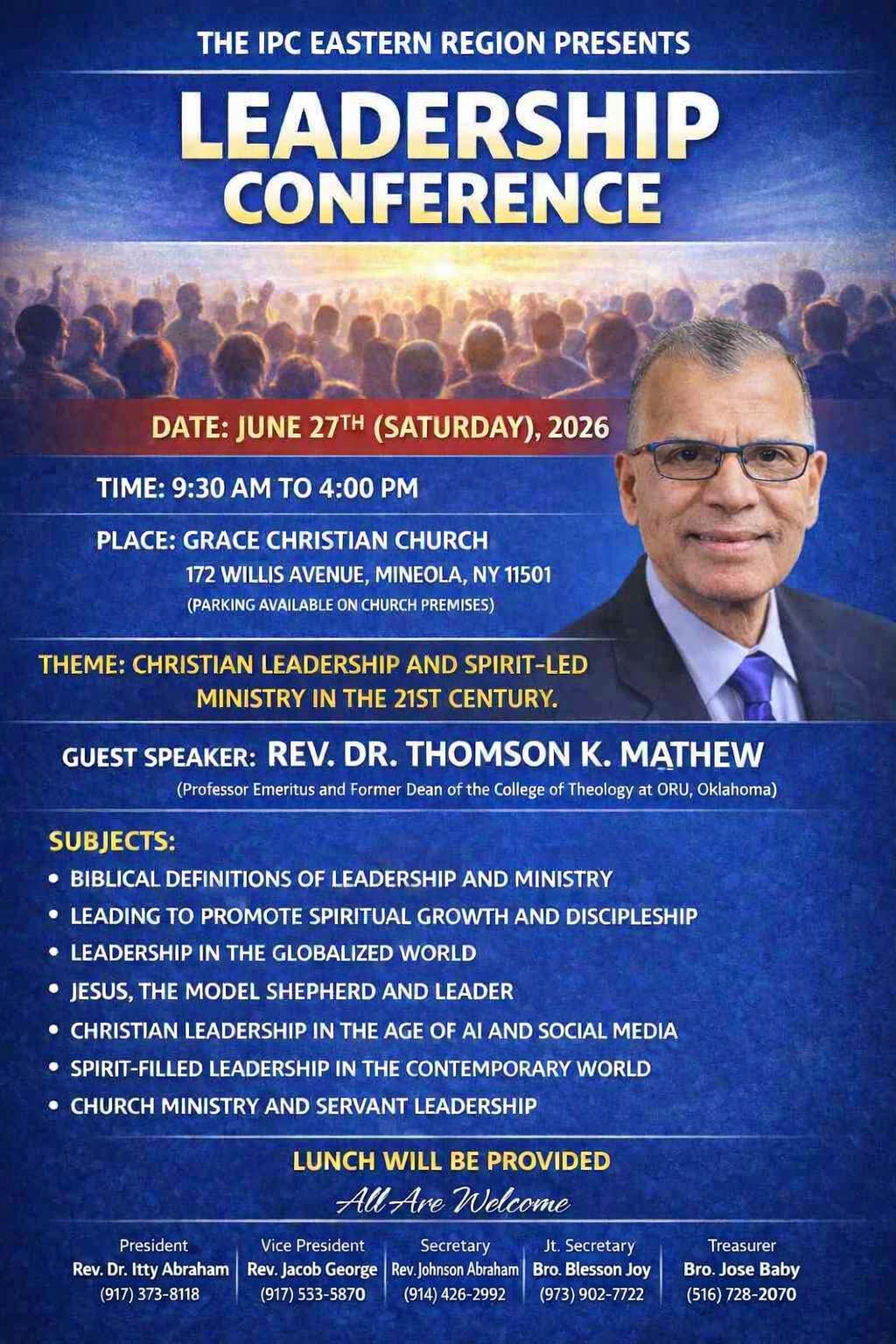 ഐപിസി ഈസ്റ്റേൺ റീജിയൻ ലീഡർഷിപ്പ് സെമിനാർ