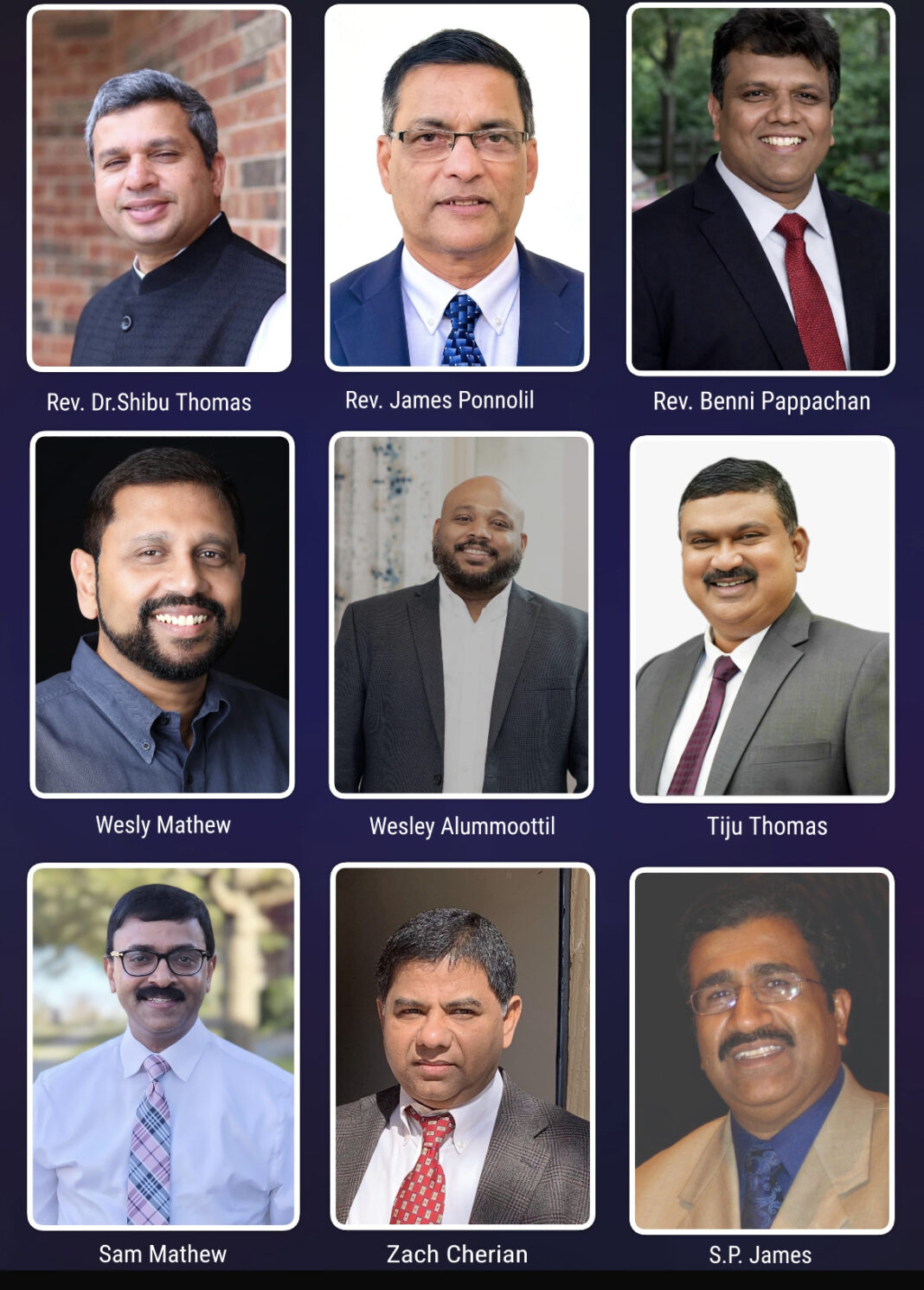 ഐ. പി. സി. മിഡ് വെസ്റ്റ് റീജിയണിനു പുതിയ ഭരണ സാരഥികൾ