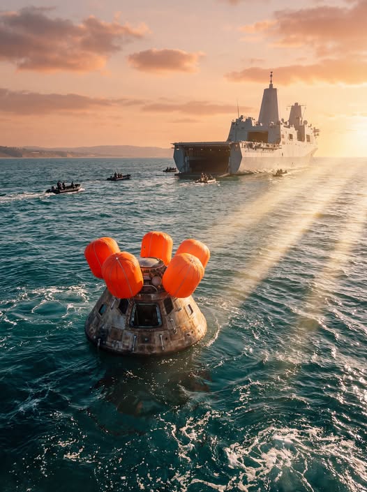 ബഹിരാകാശത്ത് പുതിയ അധ്യായം: ചന്ദ്രയാത്ര കഴിഞ്ഞ് ഓറിയോൺ പേടകം സുരക്ഷിതമായി സമുദ്രത്തിലിറങ്ങി