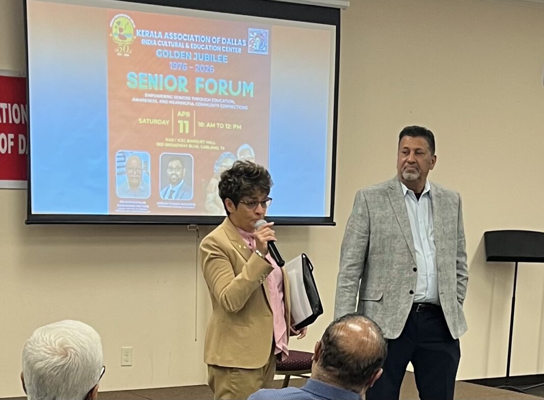 മുതിർന്ന പൗരന്മാരുടെ വെല്ലുവിളികൾ ചർച്ച ചെയ്ത് ഡാളസിലെ ബോധവൽക്കരണ സെമിനാർ ശ്രദ്ധേയമായി