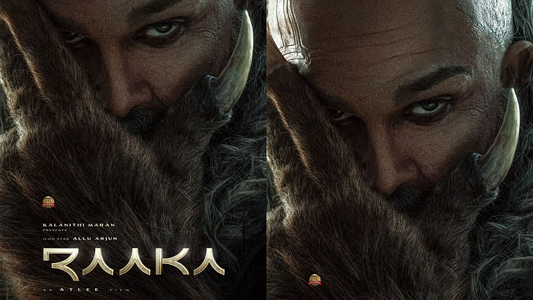 മൊട്ടത്തല, ദേഹമാസകലം രോമം, കൂർത്ത നഖങ്ങളും… അല്ലു അർജുൻ- അറ്റ്ലി ചിത്രം ‘രാക്ക’ പോസ്റ്റർ
