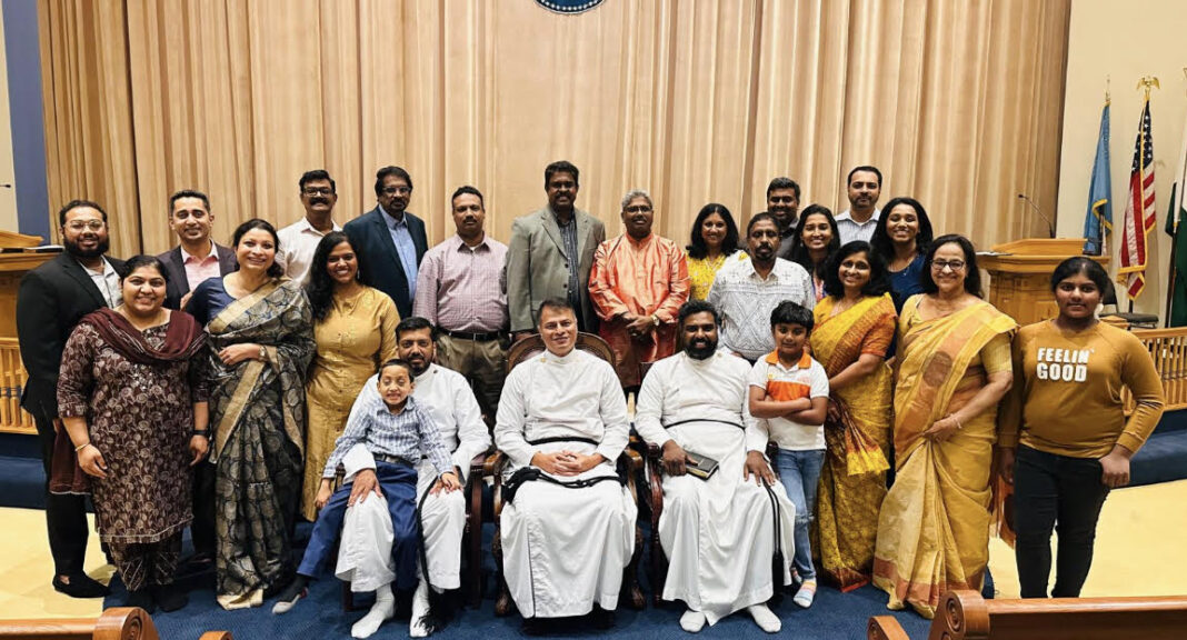 മനു അച്ചനും സുഗുഅച്ചനും ഡാളസ് സെന്റ് പോൾസ് മാർത്തോമ ഇടവക യാത്രയയപ്പ് നൽകി