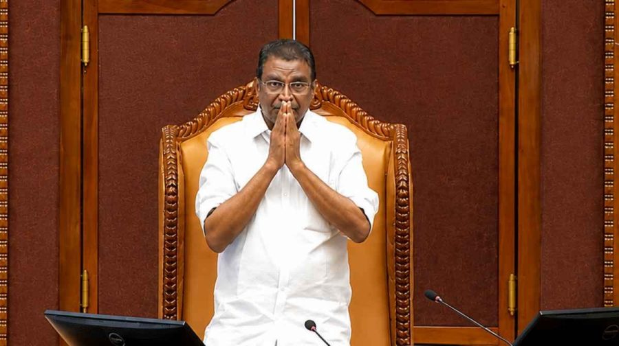 നിയമസഭയെ നയിക്കാൻ തിരുവഞ്ചൂർ രാധാകൃഷ്ണൻ; സ്പീക്കറായി തിരഞ്ഞെടുത്തു